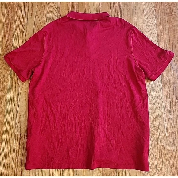 Polo Ralph Lauren Shirt Men's XL Red 100% Cotton Flesh Pony Polo Preppy Shirt - Picture 3 of 5